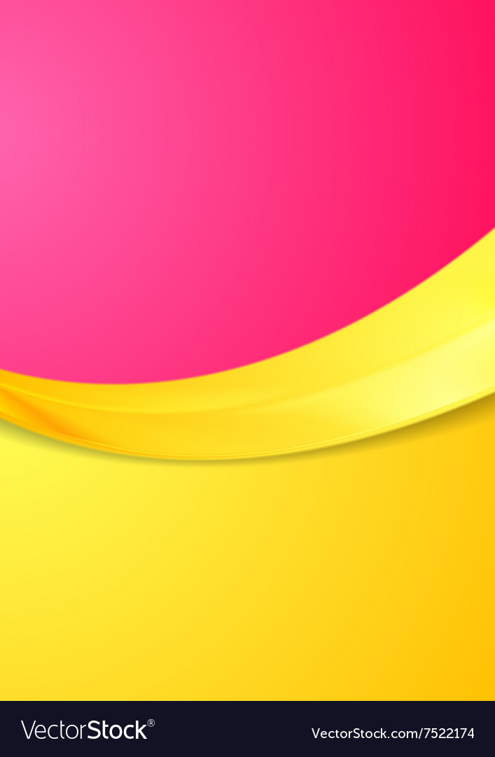 Pink And Orange Contrast Grant Color Wavy Vector Image
