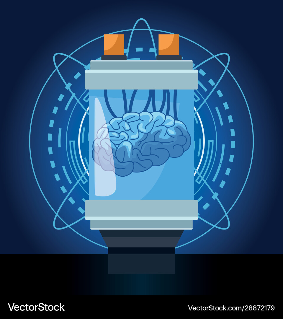 Artificial intelligence technology human brain Vector Image