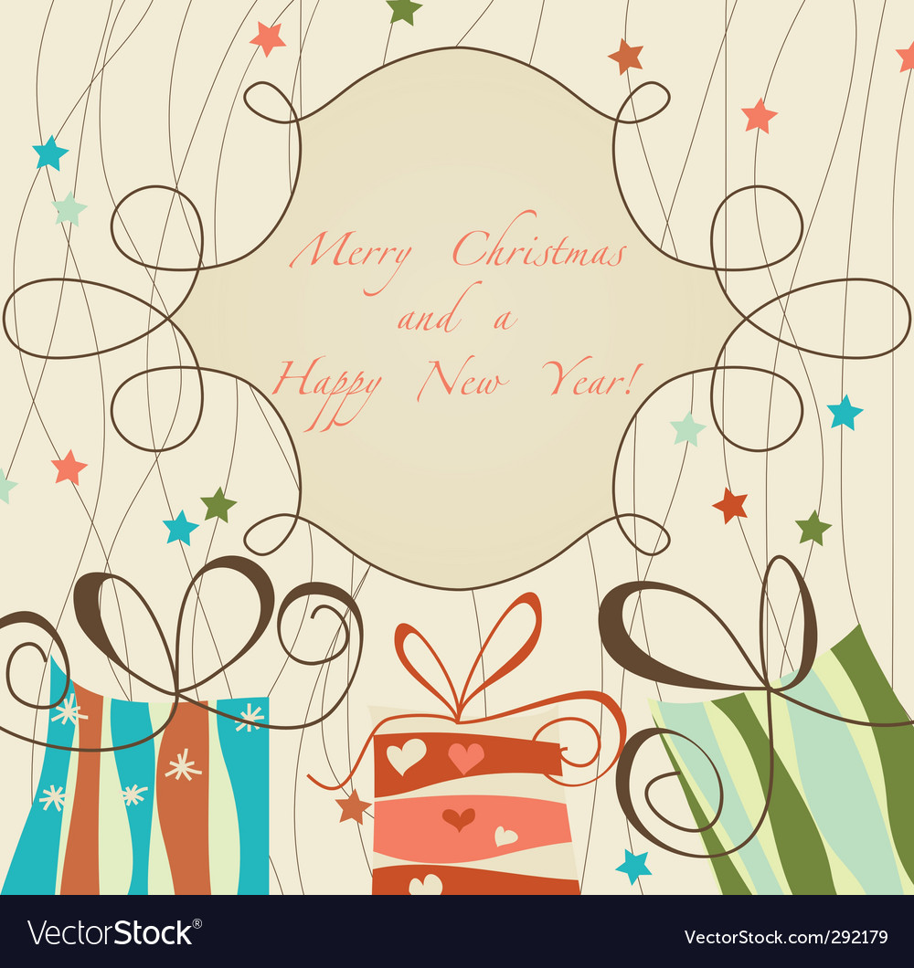 Christmas card Royalty Free Vector Image - VectorStock