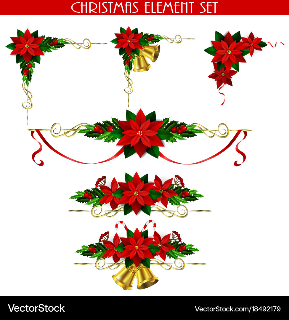 Christmas elements for your designs Royalty Free Vector