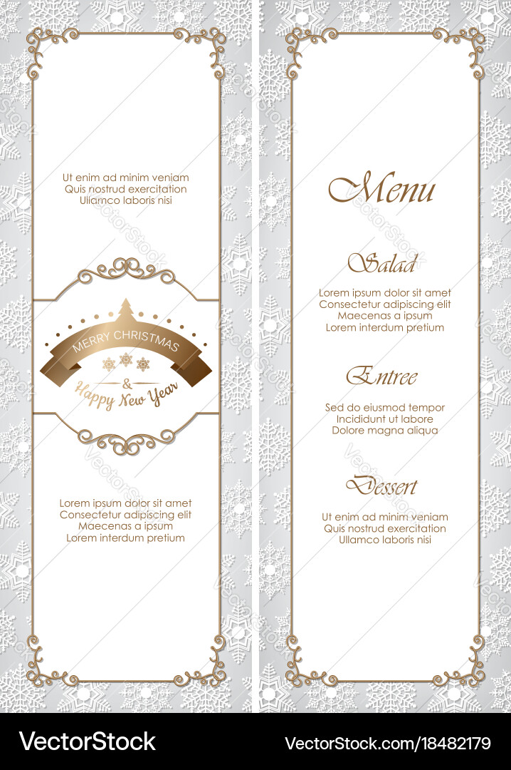 Christmas gold frame Royalty Free Vector Image