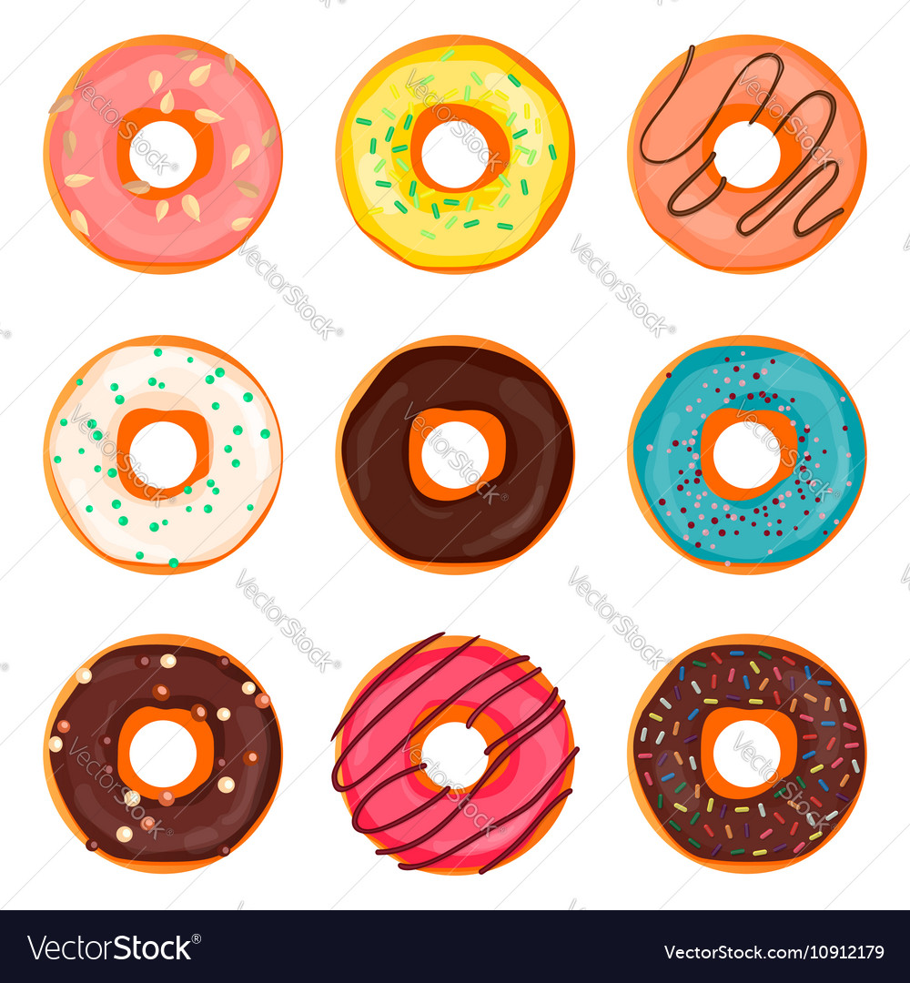 Donut Donut Isolated On A Royalty Free Vector Image