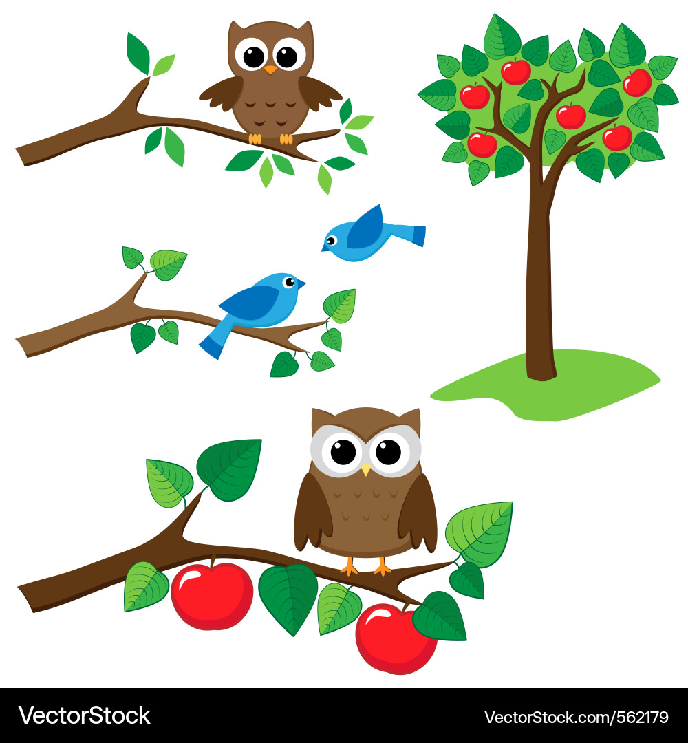 Set of nature elements Royalty Free Vector Image
