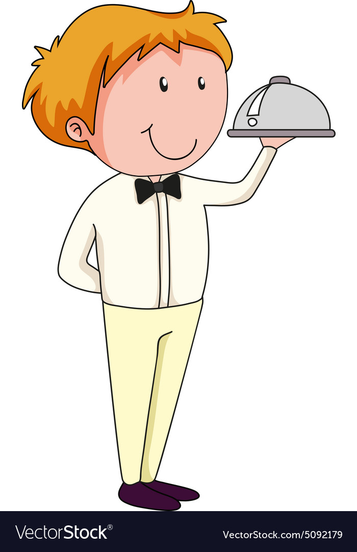 Waiter Royalty Free Vector Image Vectorstock