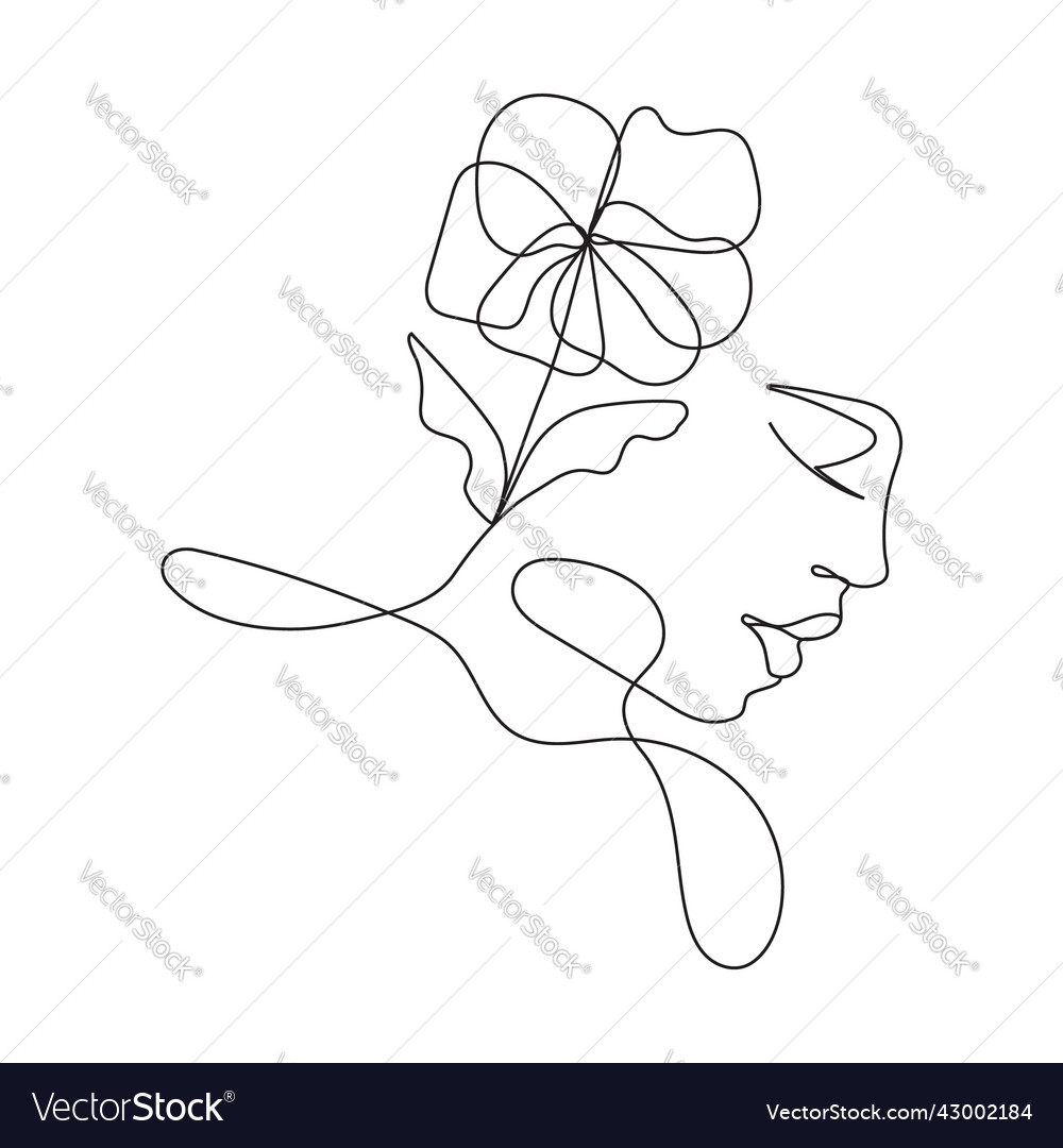 Boho woman beautiful face on abstract wall art vector image Boho woman beautiful face on abstract wall art