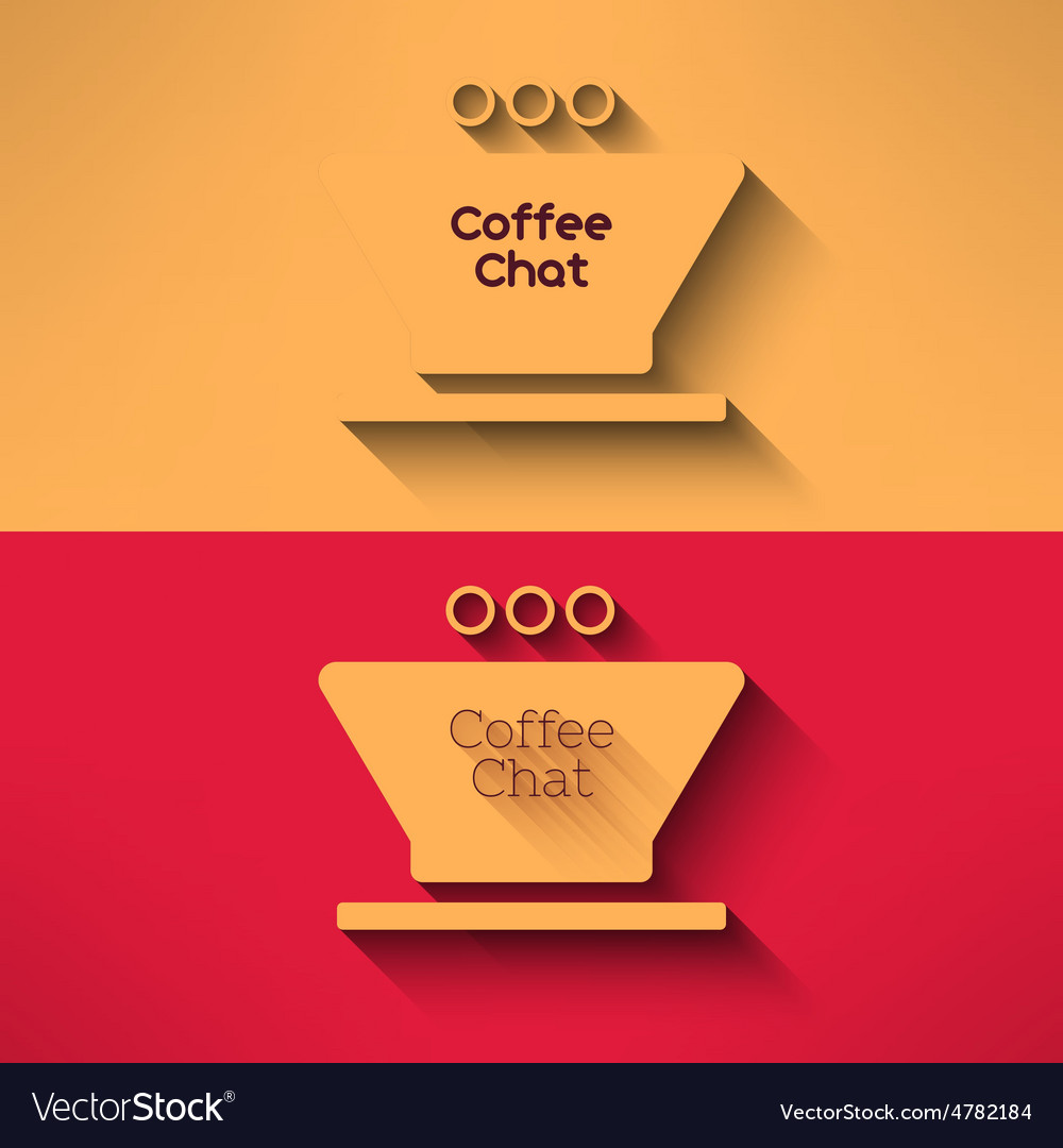 Coffee cup made in modern flat design cafe Vector Image