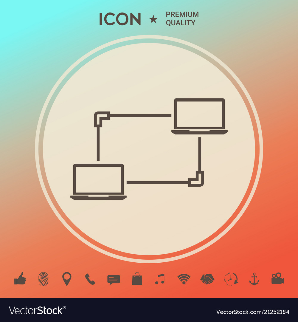 Computer network data exchange transfer concept Vector Image