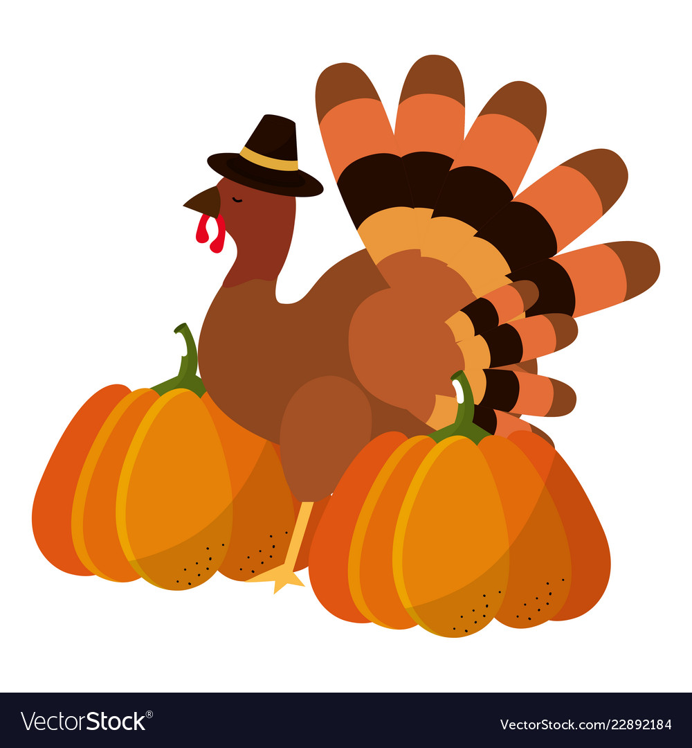 Happy thanksgiving cartoon Royalty Free Vector Image