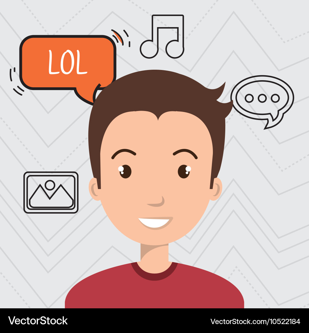 Man speak bubble Royalty Free Vector Image - VectorStock