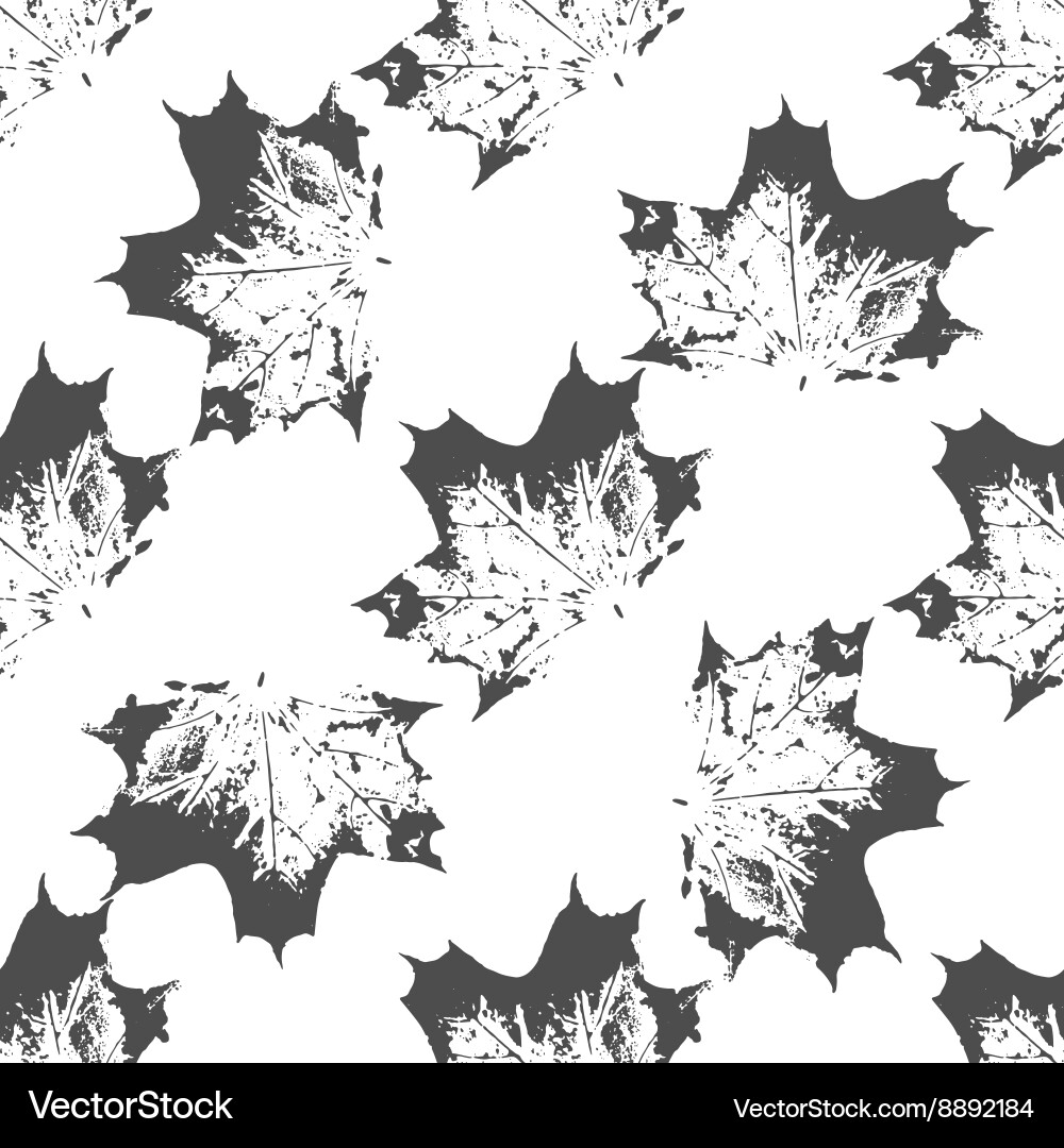 Maple leaves seamless pattern Royalty Free Vector Image