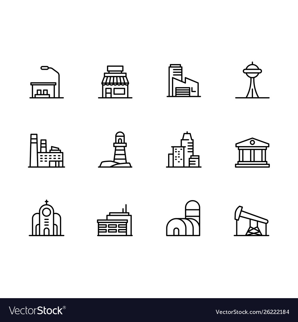 Символ современного города. Здание иконка