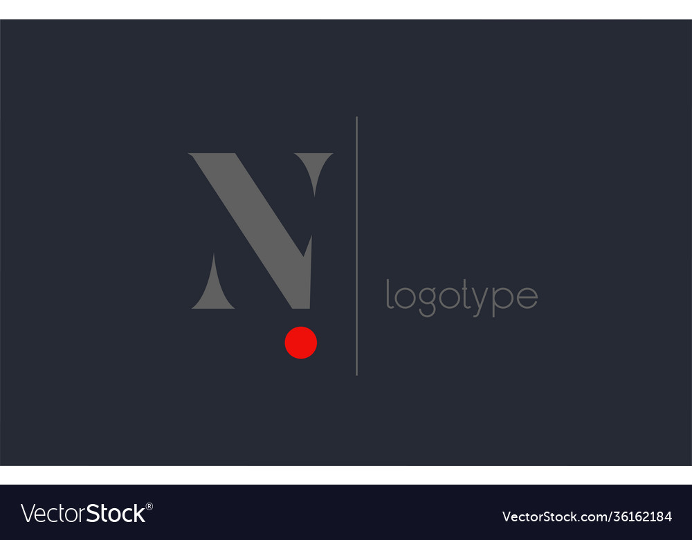 N unique alphabet letter logo for business Vector Image