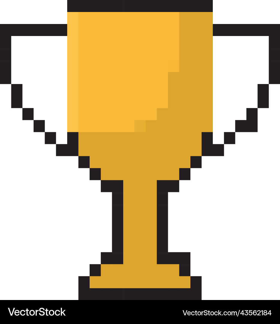 Pixelated trophy design Royalty Free Vector Image