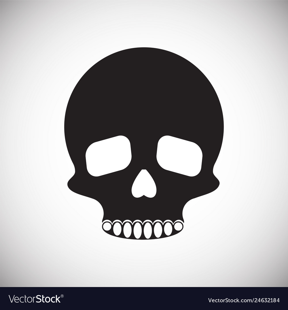 Skull icon on background for graphic and web Vector Image