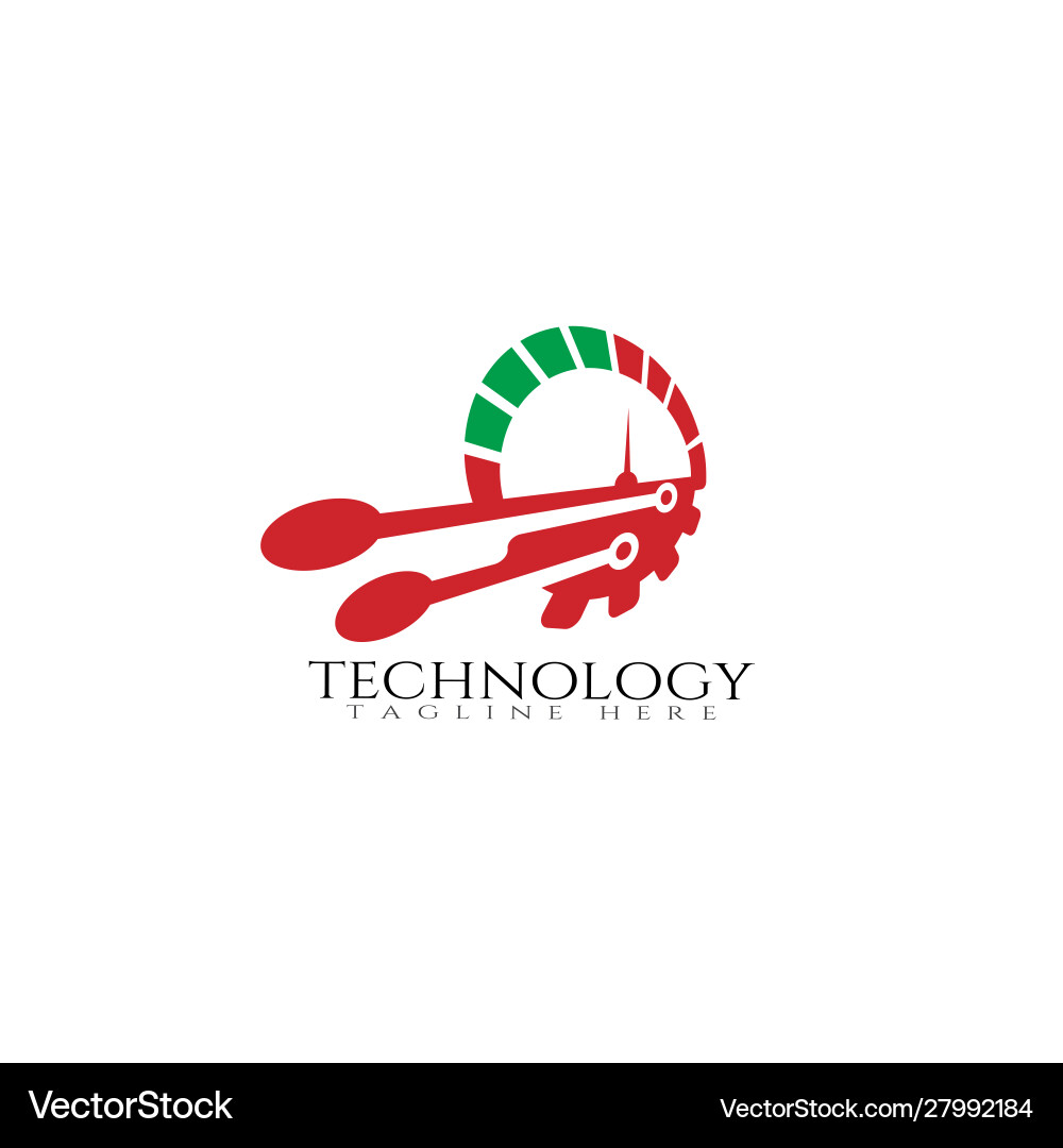 Technology icon templatecreative logo designspeed Vector Image