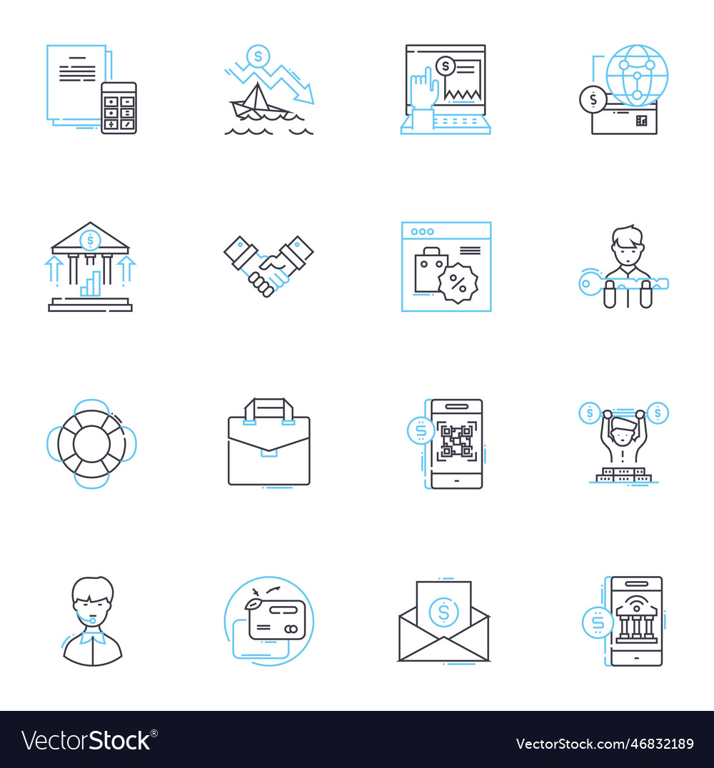 Peer To Peer Lending Linear Icons Set Lending Vector Image Peer To Peer Lending Linear Icons Set Lending Vector Image