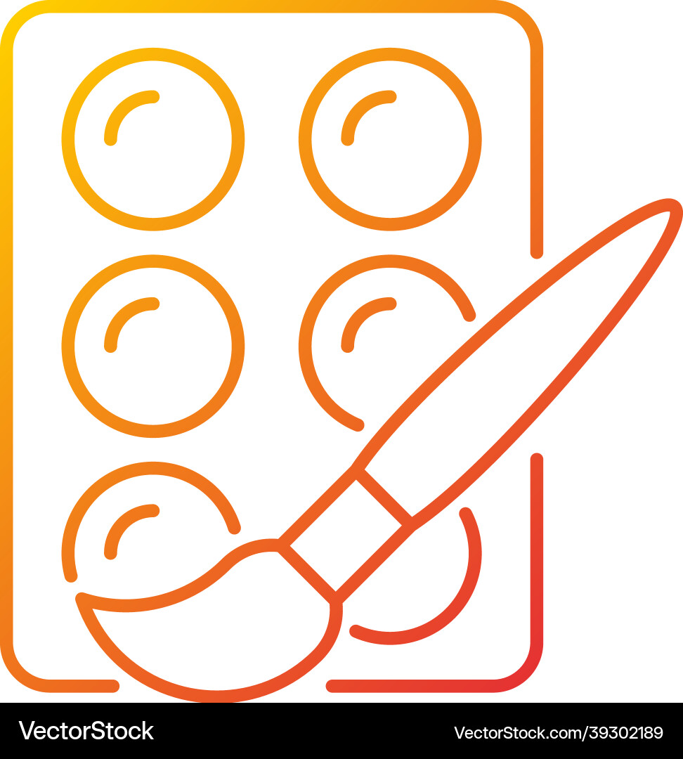 Watercolors gradient linear icon Royalty Free Vector Image