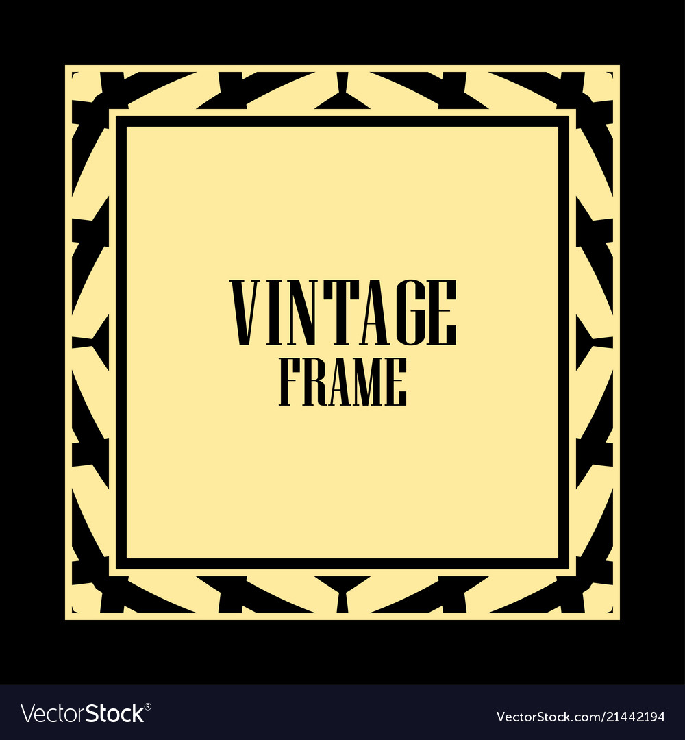 Art deco frame Royalty Free Vector Image - VectorStock