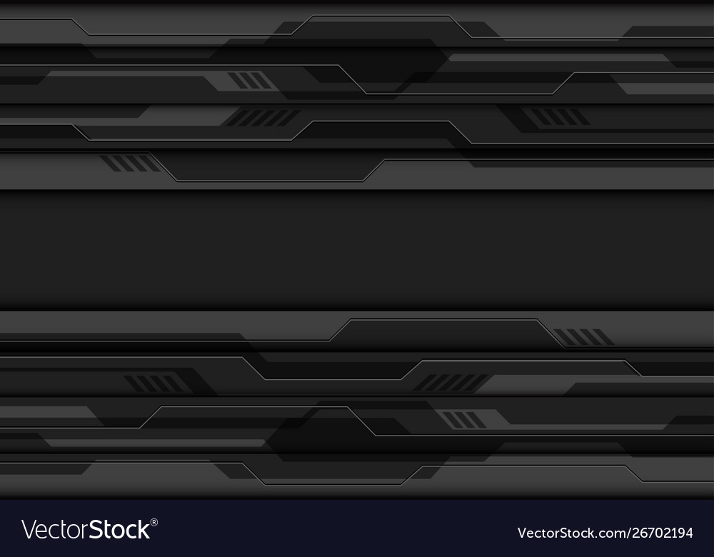 Dark grey metallic cyber design modern futuristic Vector Image