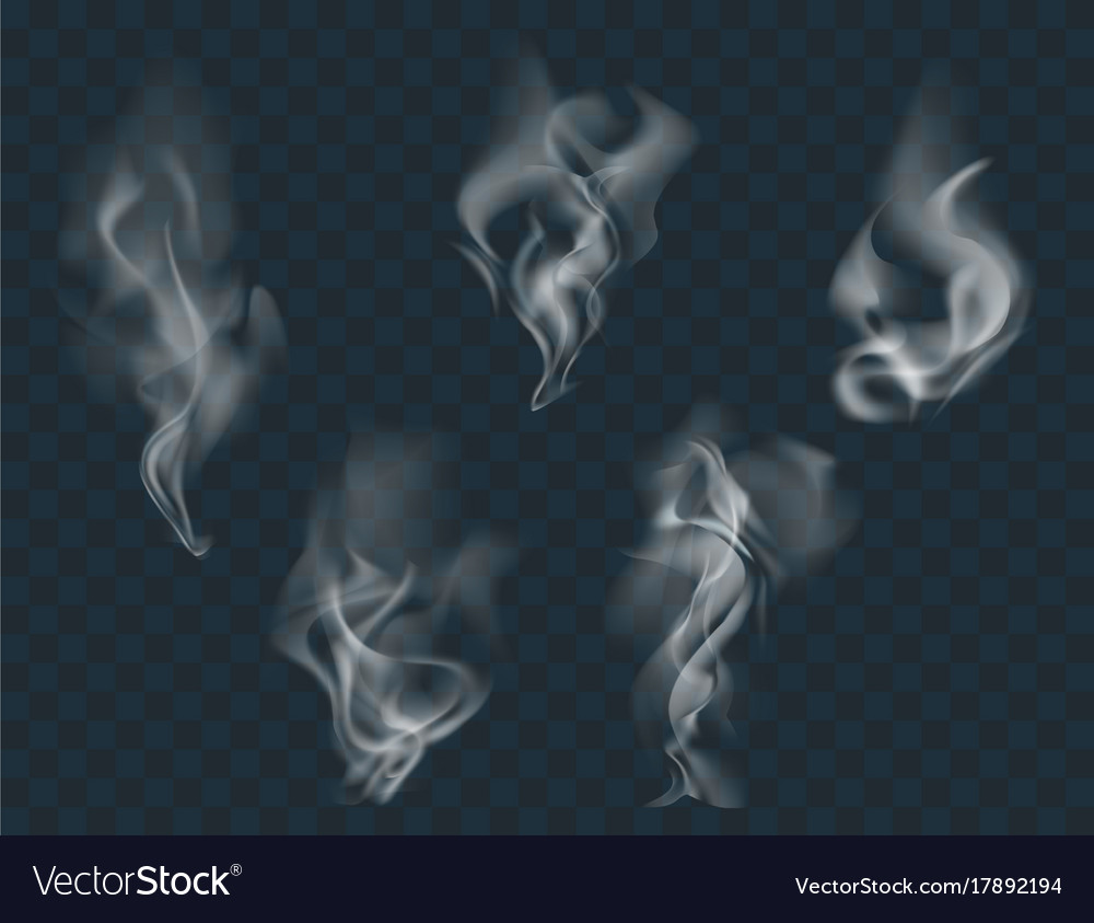 Set smoke Royalty Free Vector Image - VectorStock