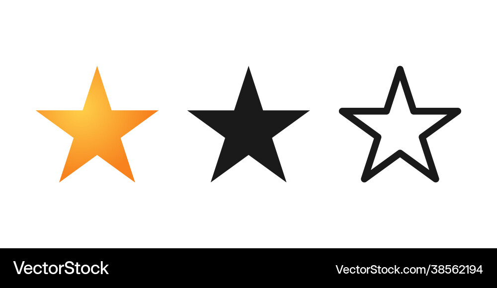 Set star icon template design Royalty Free Vector Image