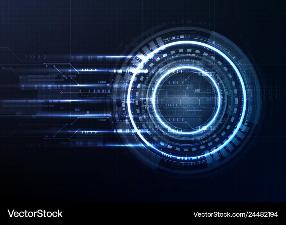 Technological interface future system hud Vector Image