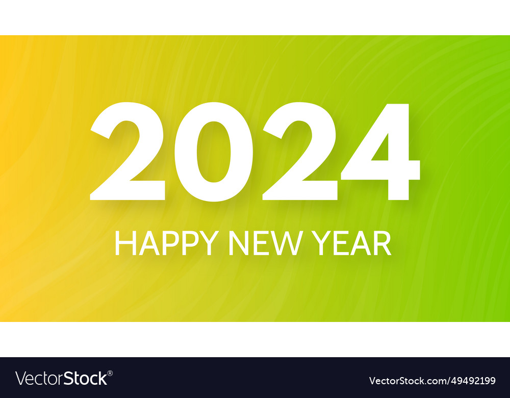 2024 happy new year on colorful background Vector Image