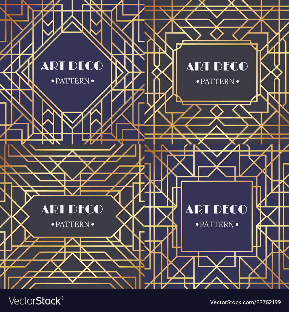 Art deco border glamour pattern retro party vector image Art deco border glamour pattern retro party