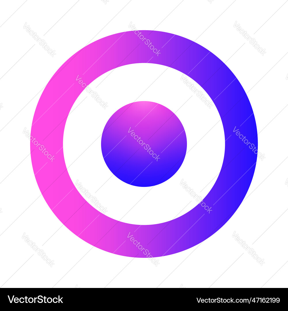 Circle logo simple concept with gradient color Vector Image