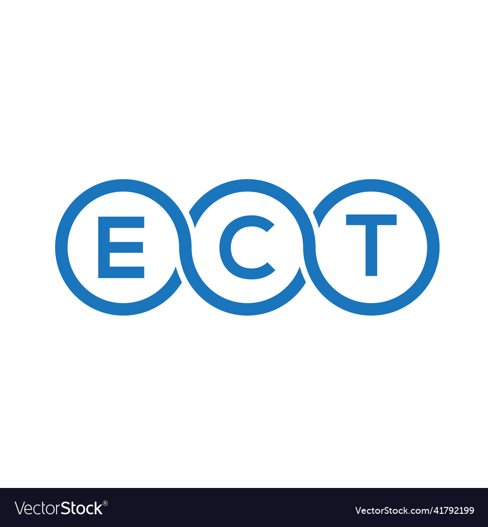 Etc Letter Logo Design On Black Backgroundect Vector Image