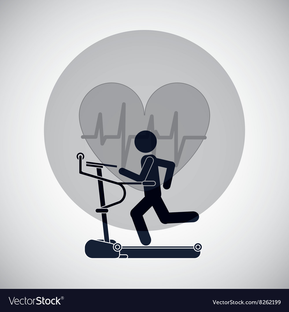 Running machine icon design