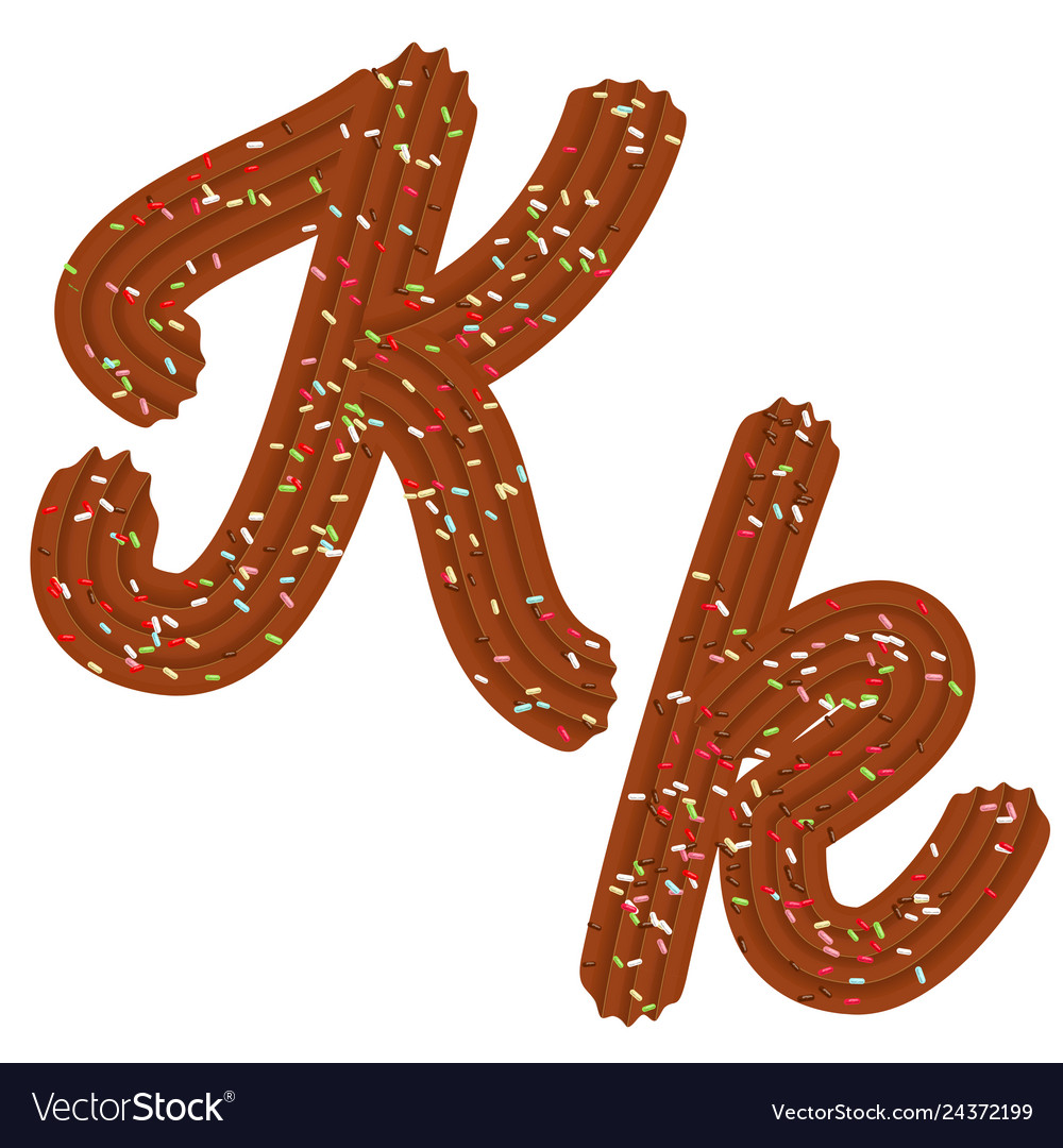 Tempting tipography font design 3d letter k Vector Image