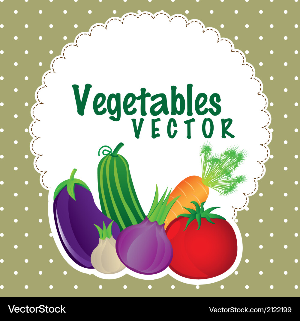 Vegetables with space for copy Royalty Free Vector Image