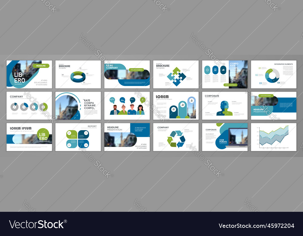 Business presentation slides templates Royalty Free Vector