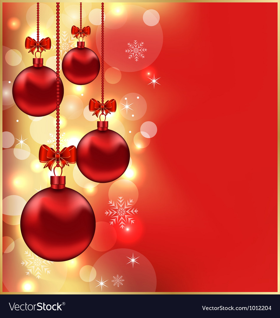 Holiday christmas balls Royalty Free Vector Image