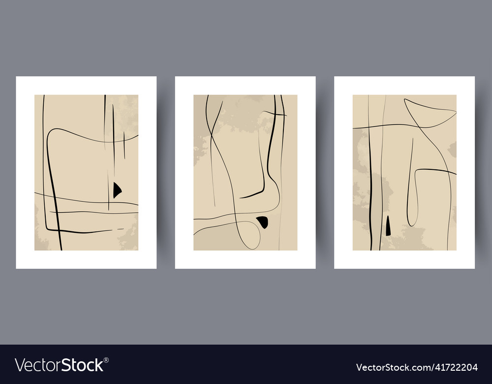Printable wall art poster set Royalty Free Vector Image