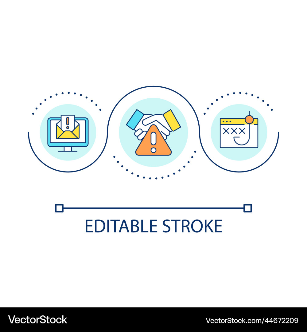 Hacking tricks loop concept icon Royalty Free Vector Image