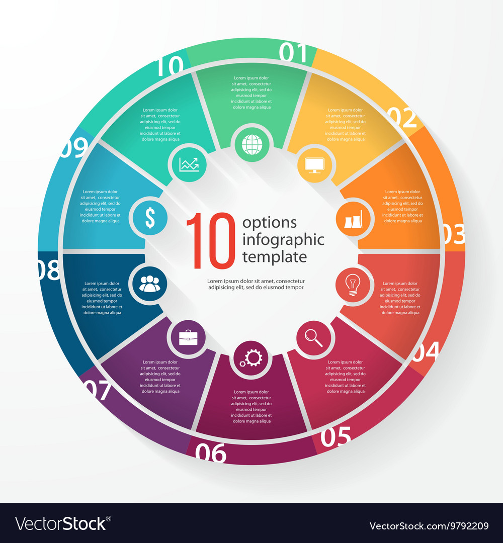 Pie chart circle infographic template