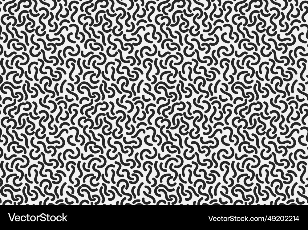 Abstract doodle seamless pattern-rounded-lines Vector Image