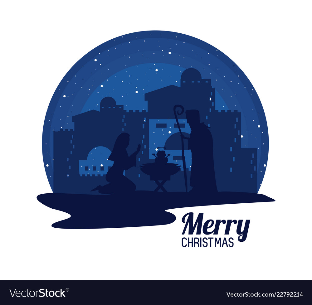 Traditional christian christmas Royalty Free Vector Image