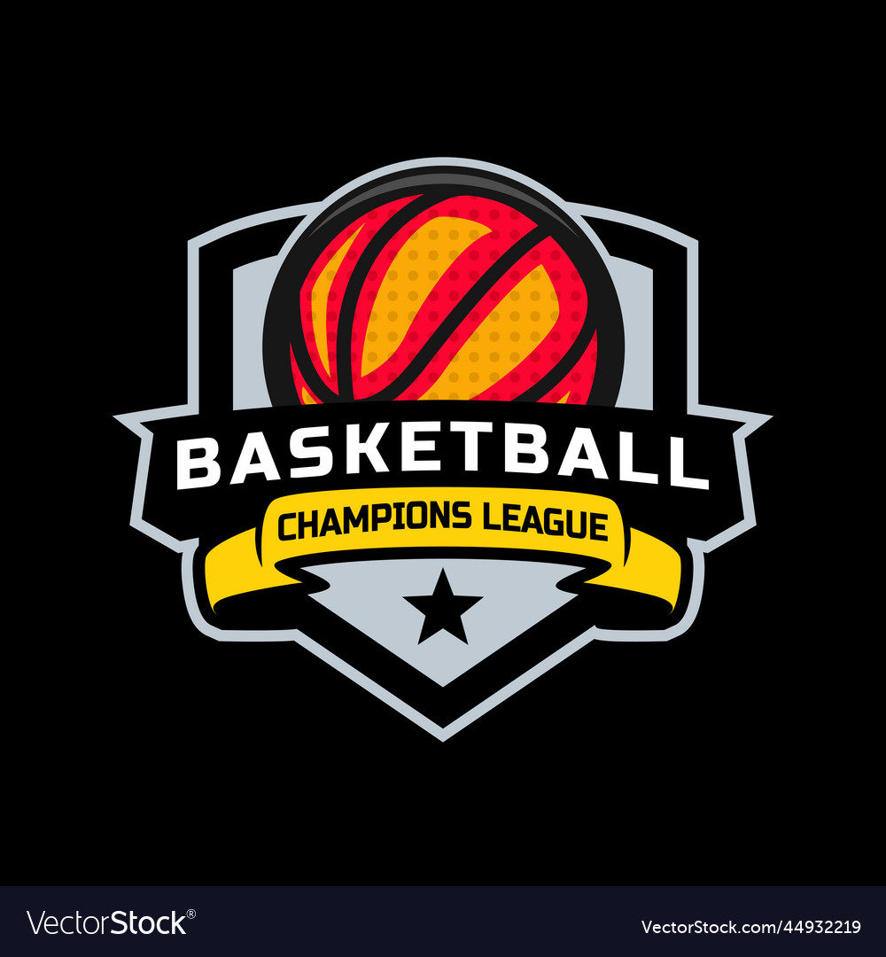 Basketball badge logo Royalty Free Vector Image