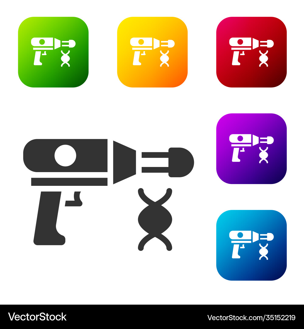 Black transfer liquid gun in biological laborator Vector Image