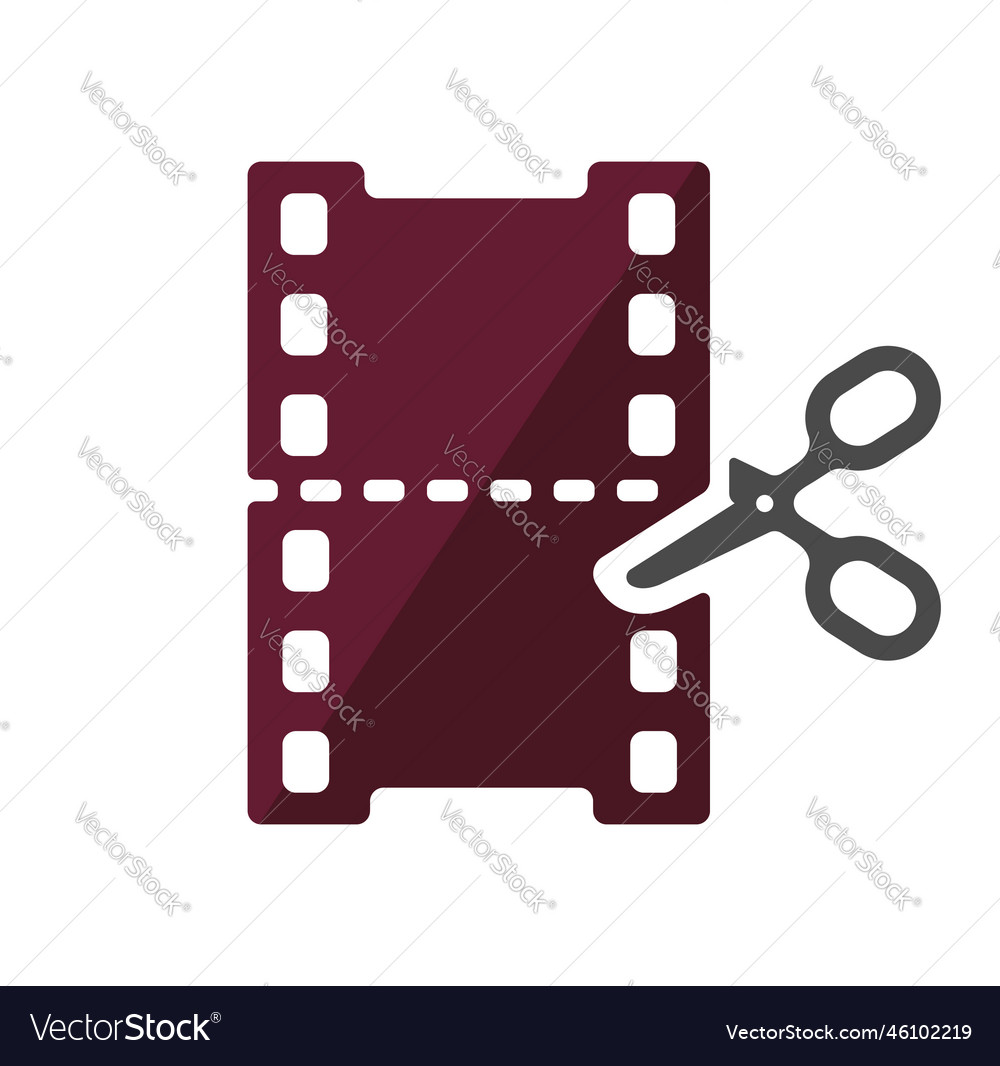 Movie editing video icon