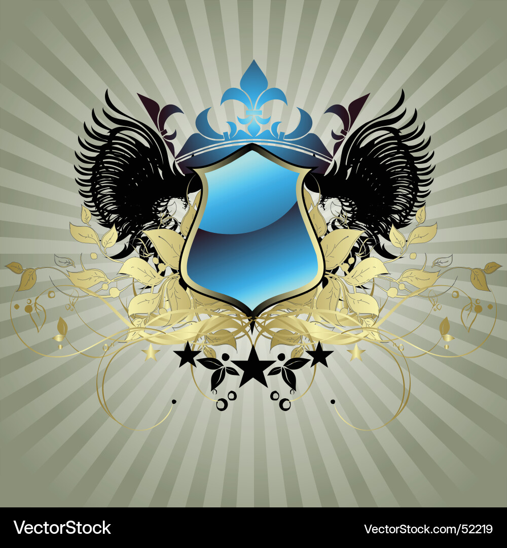 Ornamental shield Royalty Free Vector Image - VectorStock