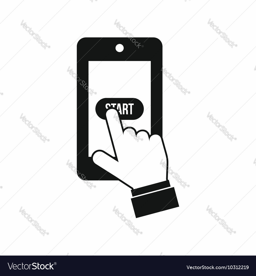 Online game player with smart phone logo Vector Image