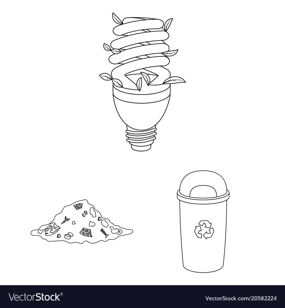 bio and ecology outline icons in set collection vector image on vectorstock bio outline