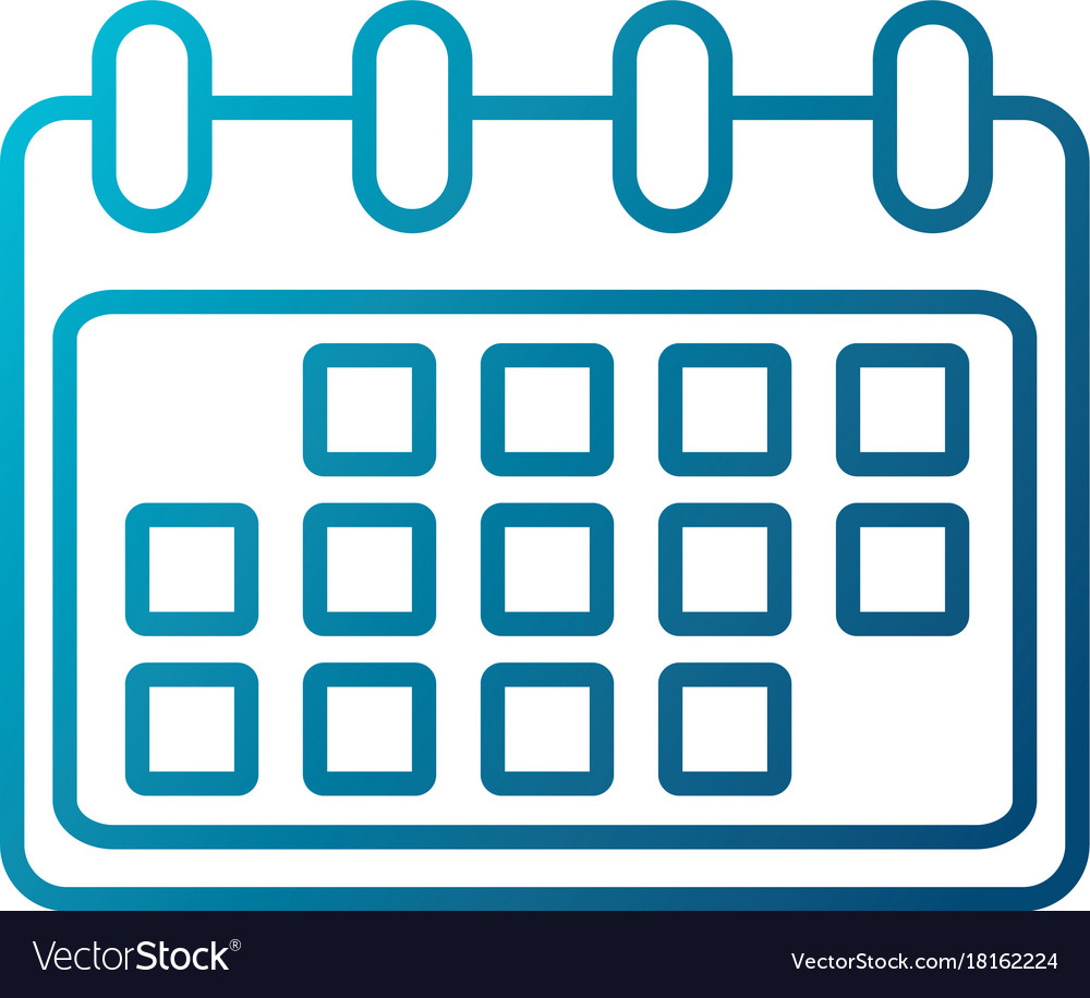 Calendar schedule symbol Royalty Free Vector Image