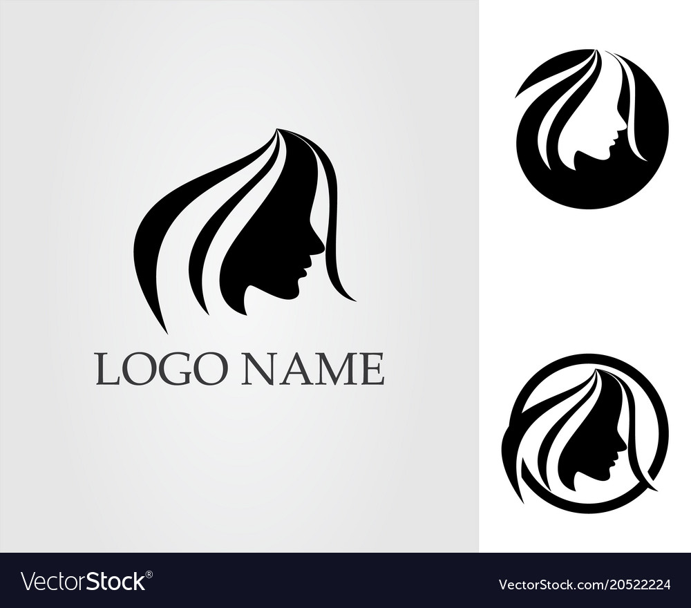 Salon Hair Woman And Face Logo And Symbols Vector Image