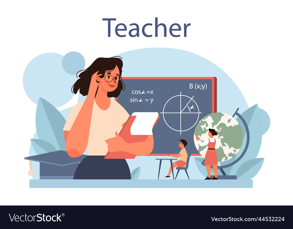 Teaching concept. Teaching concept. The best class. образование иллюстрация. Concept idea calculator.