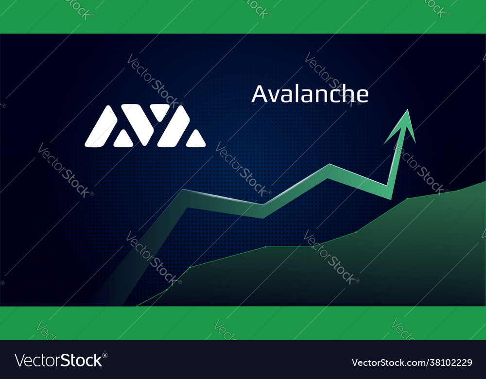 Avalanche Avax In Uptrend And Price Is Rising Vector Image